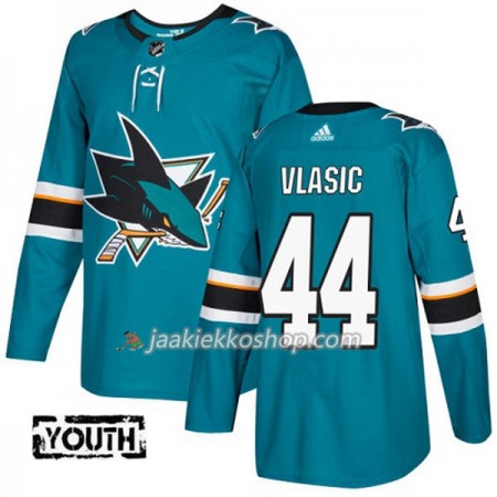Lapsille NHL San Jose Sharks Pelipaita Marc-Edouard Vlasic 44 Adidas 2017-2018 Teal Authentic
